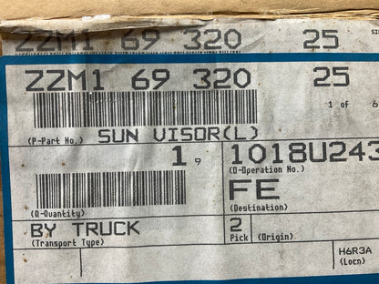 NOS OEM Mazda ZZM1-69-320-25 Left Sun Visor - 1994-Up B2300 B3000 B4000 Pickup