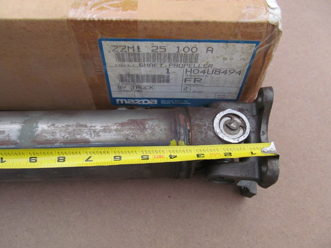 NOS Rear Driveshaft 1991-1994 Mazda Navajo Explorer Sport 2WD WITH MANUAL TRANS.