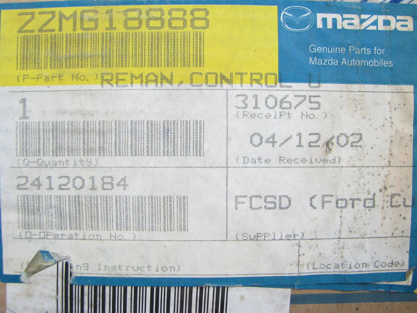 New Genuine Engine Control Module Unit ECM For 1994 Mazda B3000 3.0L ZZMG18888
