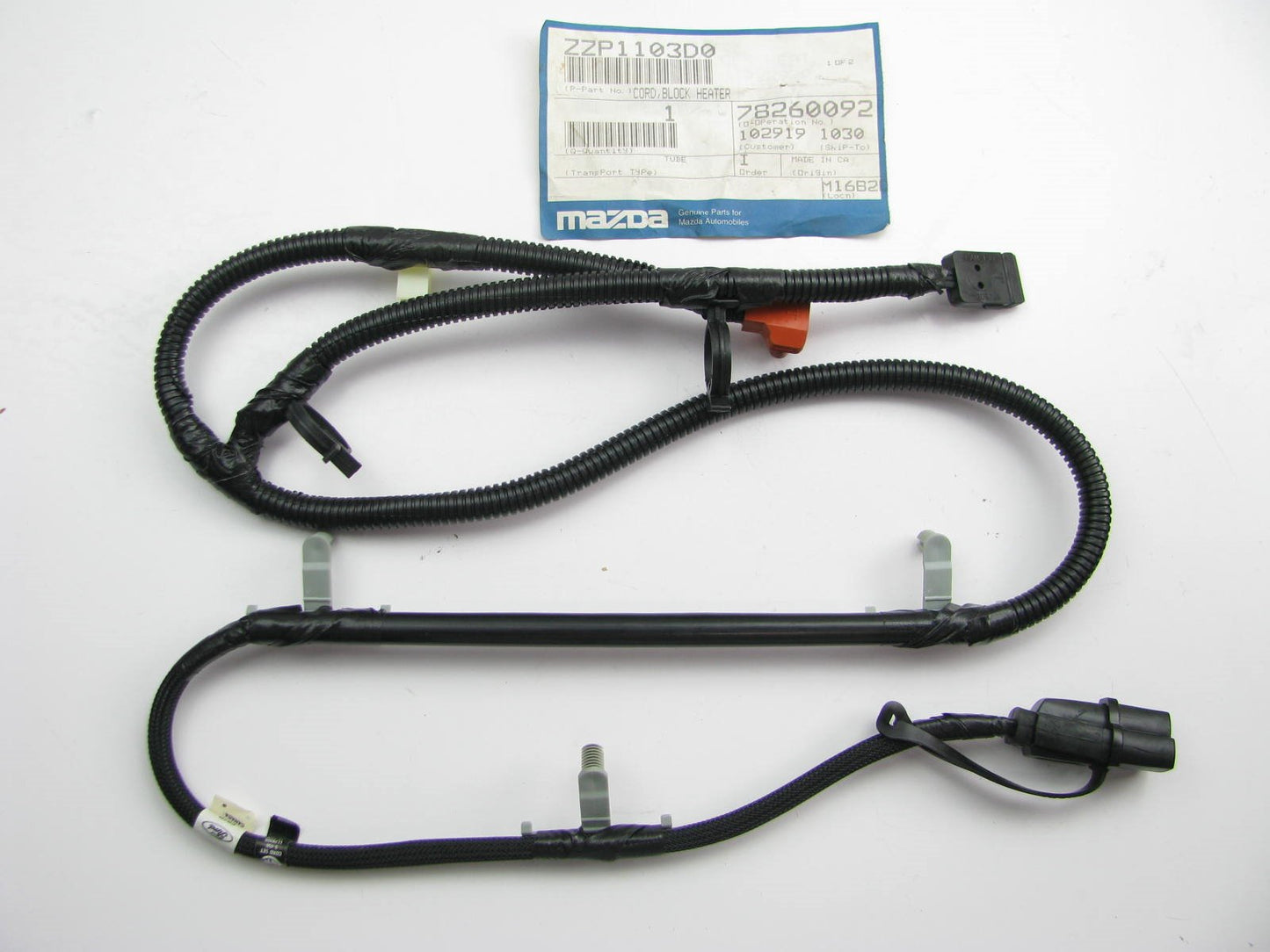 New Engine Block Heater Cord Wire OEM For 1998-2000 Mazda B4000 Ranger 4.0L V6