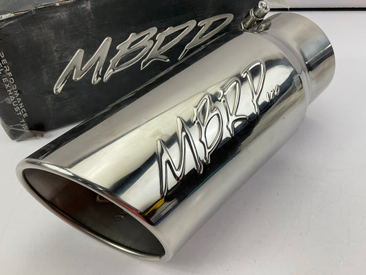 Mbrp T5051 12'' Long Exhaust Tip Angled Rolled End, 4'' Inlet, 5'' Outlet