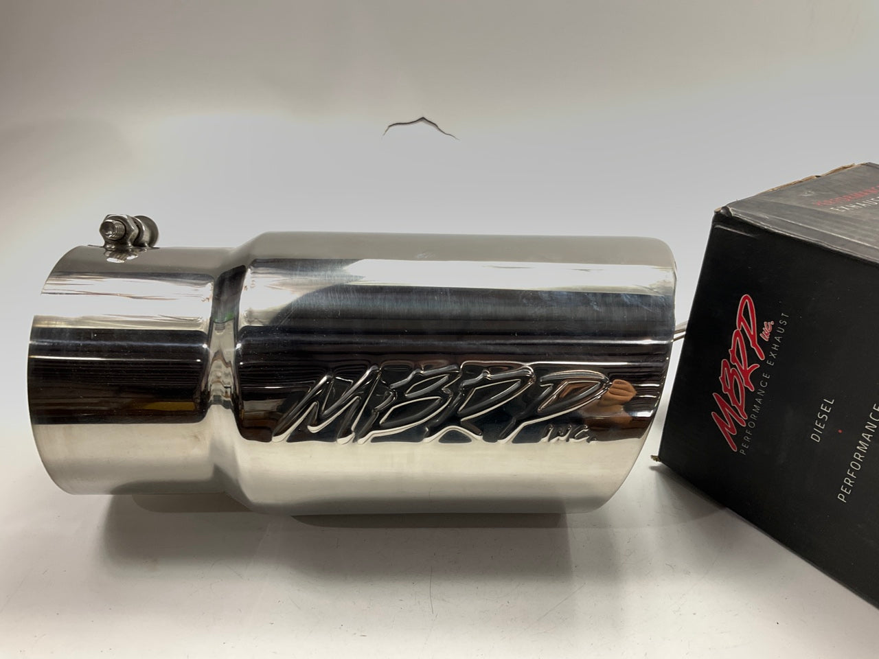 MBRP T5074 6'' OD Outlet Dual Wall Angled Exhaust Tip - 12'' Long, 5'' Inlet