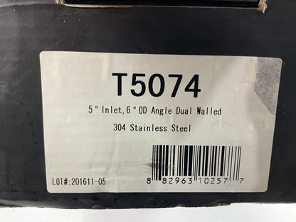 MBRP T5074 6'' OD Outlet Dual Wall Angled Exhaust Tip - 12'' Long, 5'' Inlet