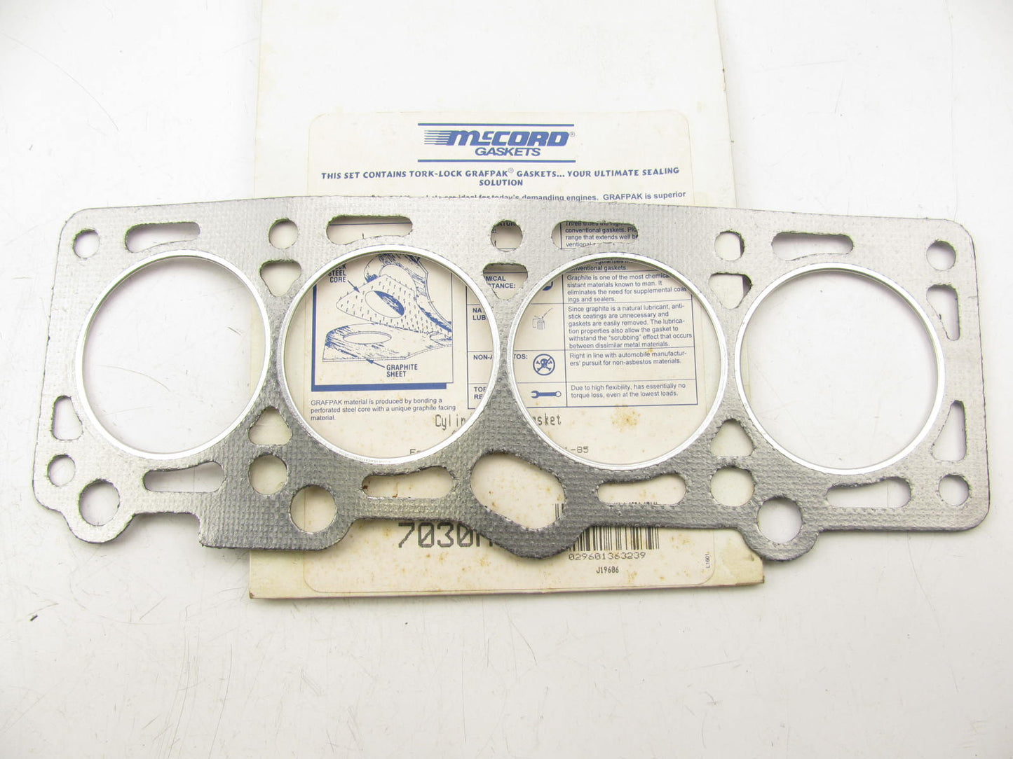 Mccord 7030M Engine Cylinder Head Gasket for 1981-1990 Ford Mercury 1.6L 1.9L