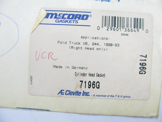 Mccord 7196G Right Cylinder Head Gasket For 1990-2000 Ford 4.0L-V6
