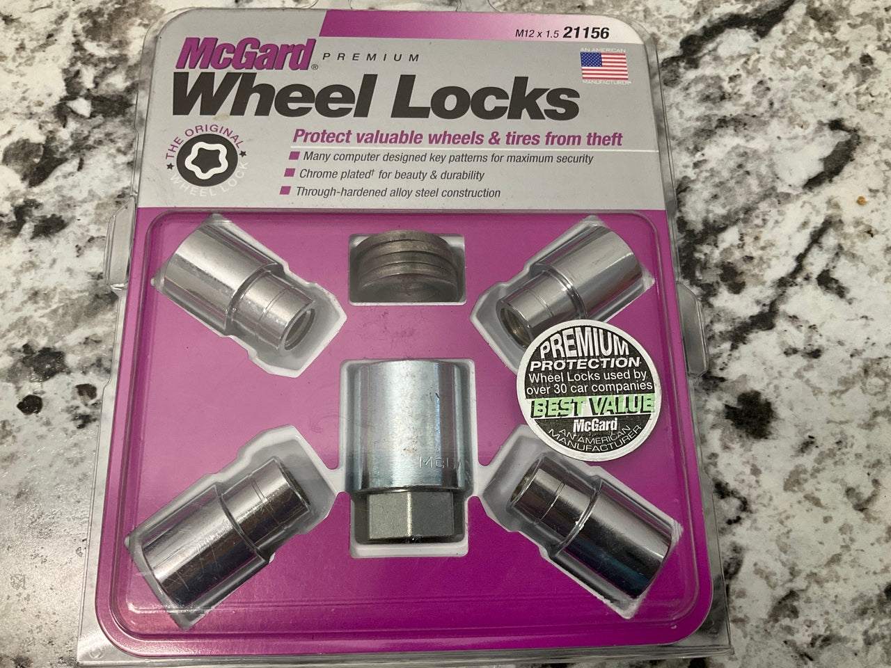 McGard 21156 Chrome Regular Shank Wheel Lock Set (M12 X 1.5)