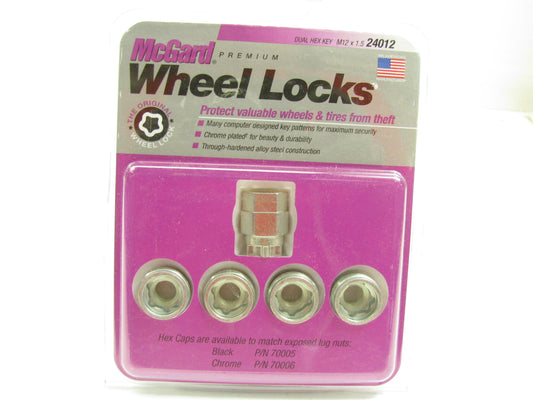 Mcgard 24012 Wheel Lock Set Kit - Under Hub Cap Style, M12 X 1.5 / 4 PC