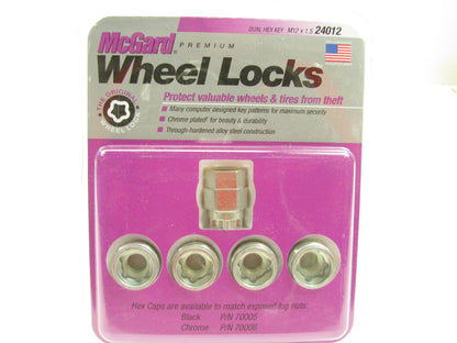 Mcgard 24012 Wheel Lock Set Kit - Under Hub Cap Style, M12 X 1.5 / 4 PC