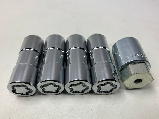 Mcgard 24134 Wheel Lock Set 9/16-18 Nut Duplex Cone Seat 7/8 Hex 2.5''Oal-Chrome