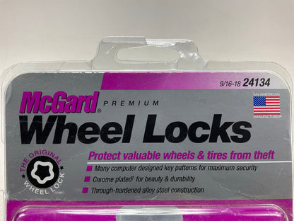 Mcgard 24134 Wheel Lock Set 9/16-18 Nut Duplex Cone Seat 7/8 Hex 2.5''Oal-Chrome