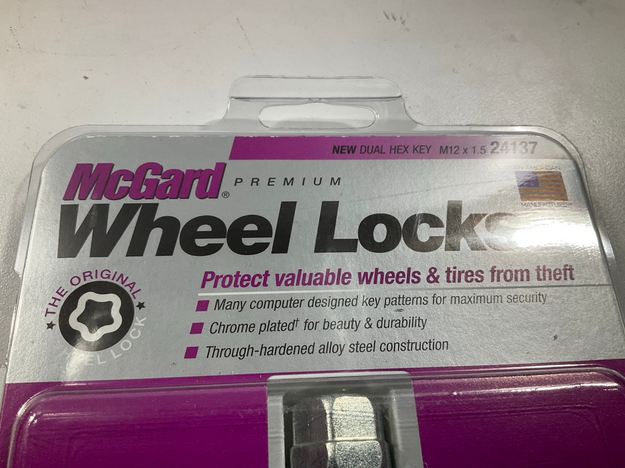 McGard 24137 Chrome Cone Seat Wheel Lock 4 PCS Set M12 X 1.5