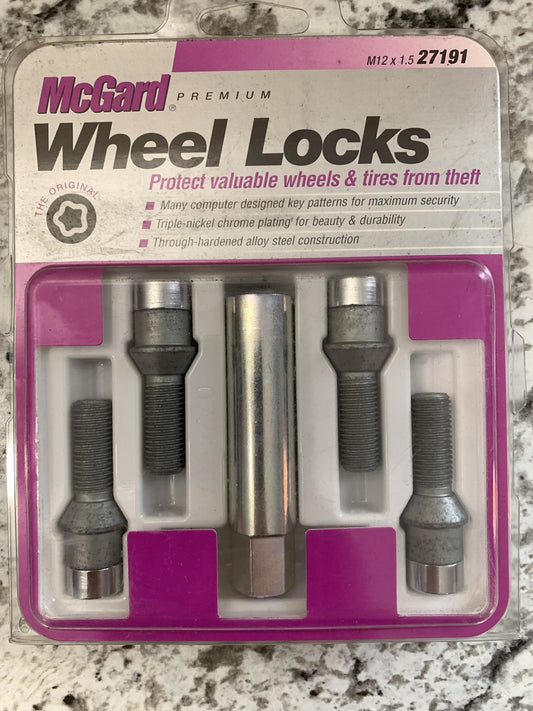 Mcgard 27191 Wheel Lugs Wheel Locks Chrome M12x1.5 / 4 PC / 1 Key