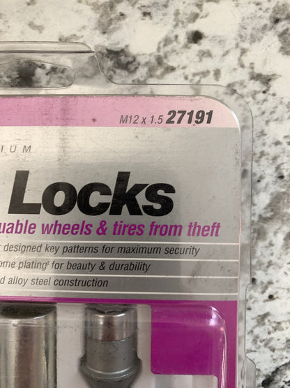 Mcgard 27191 Wheel Lugs Wheel Locks Chrome M12x1.5 / 4 PC / 1 Key