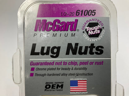 MCGARD 61005 Chrome Racing .746'' Shank Lug Nut Set (1/2'' - 20 Thread), 20 / PACK