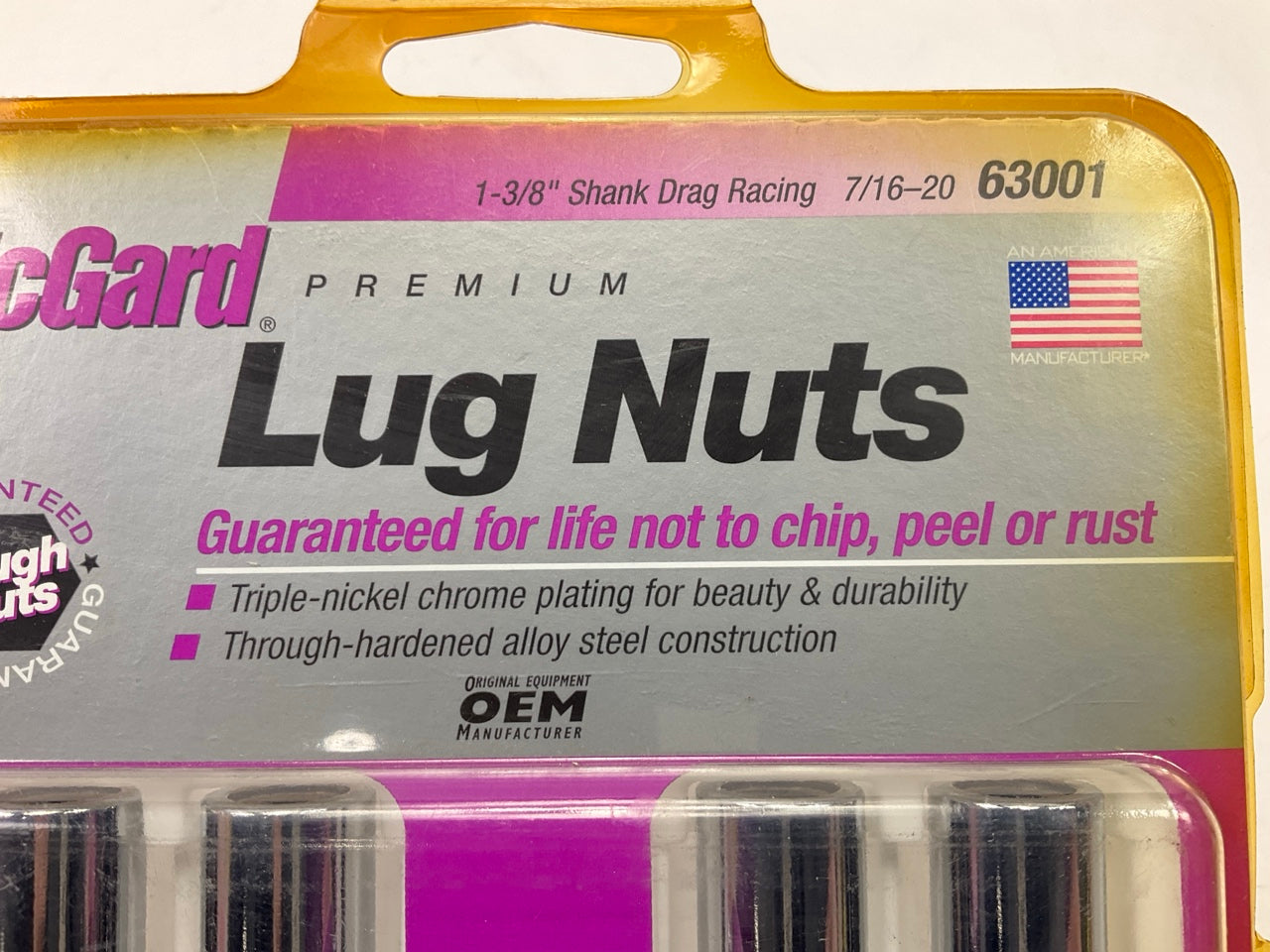 (20) PACK - McGard 63001 Hex Lug Nuts X-Long 1-3/8'' Shank, 7/16-20, 2.475'' Oal