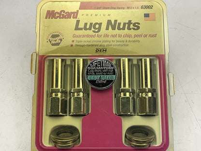 McGard 63002 Chrome Race Extra Long 1-3/8'' Shank Style 4 Pc Lug Nuts (M12 X 1.5)