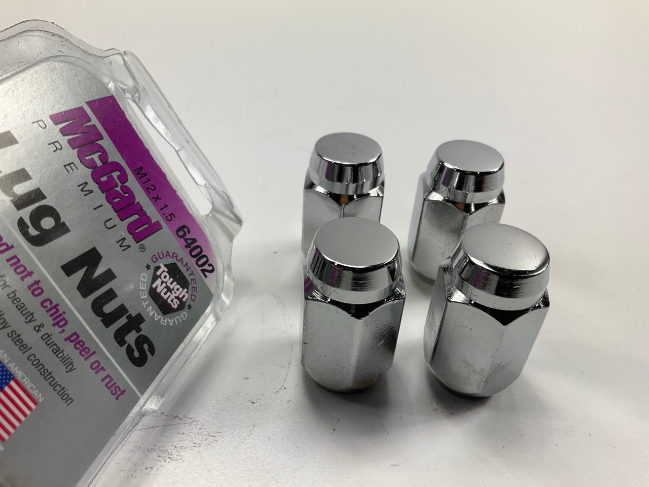 McGard 64002 Chrome Cone Seat Style Lug Nuts (M12 X 1.5 Thread Size), 4 / Pack