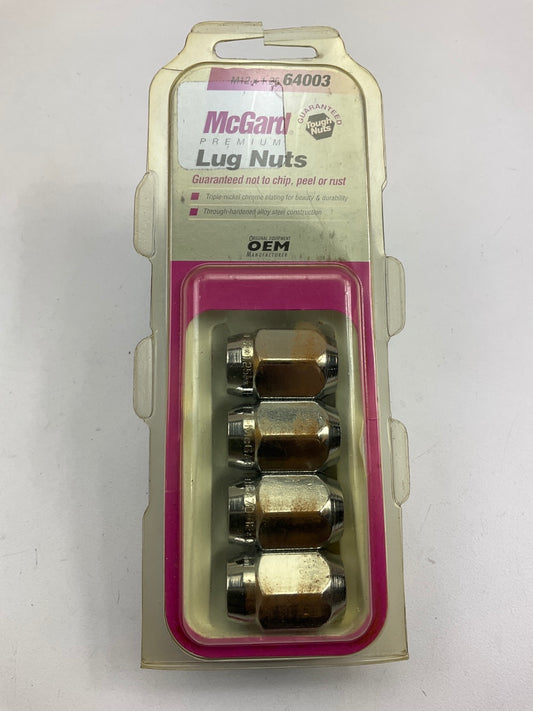 4 / PACK - McGard 64003 Chrome Cone Seat Style Lug Nuts (M12 X 1.25 Thread Size)