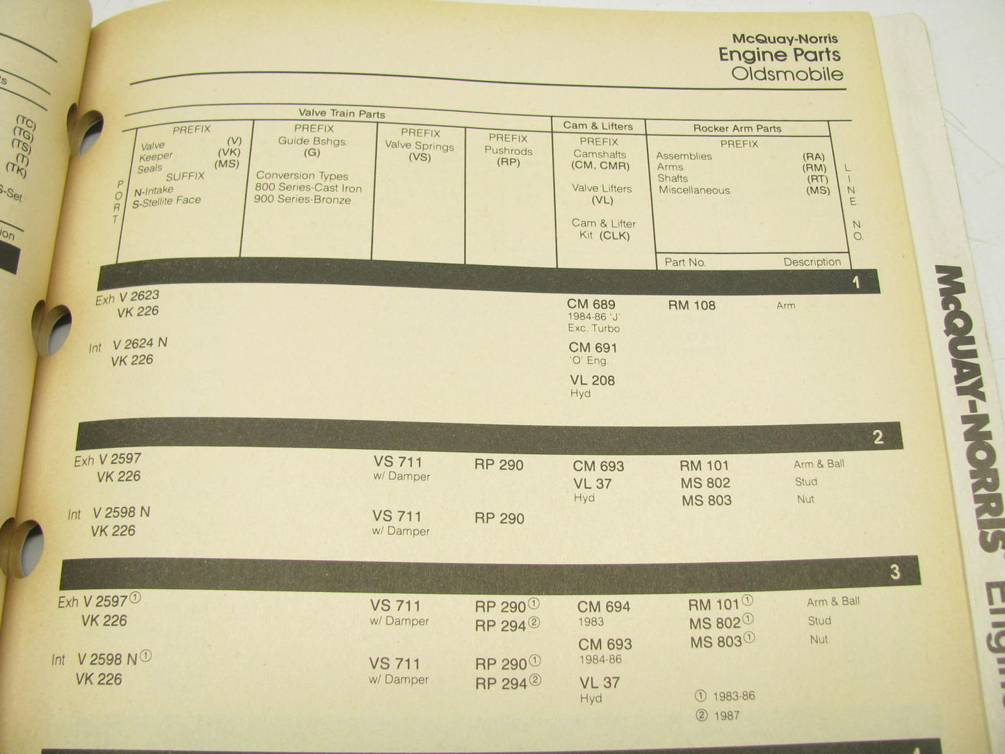 Mcquay-norris A210-210-1 ENGINE PARTS VOL II 1980-1988 Catalog - 170 PAGES