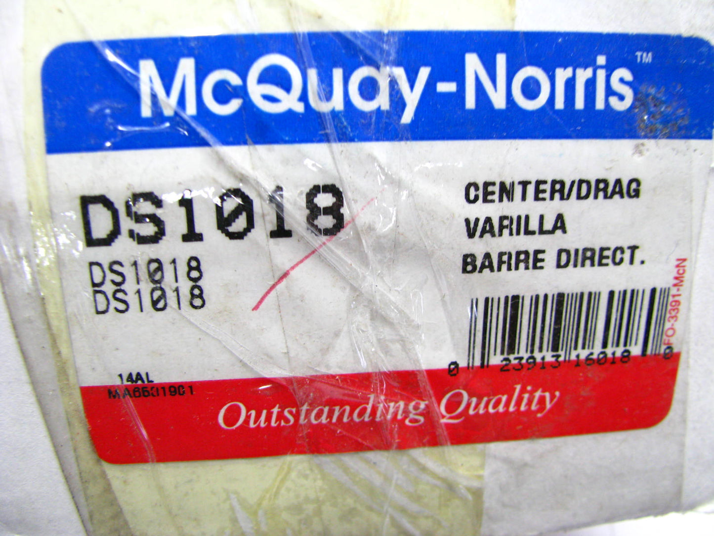 Mcquay-norris DS1018 Steering Drag Link - Front Right Inner