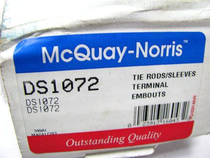 Mcquay-norris DS1042 Front Left Inner Tie Rod End 1983-89 Ford Ranger Bronco II