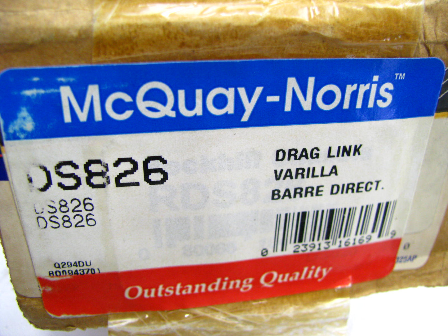 Mcquay-norris DS826 Steering Tie Rod End - Front Right Inner - RWD ONLY