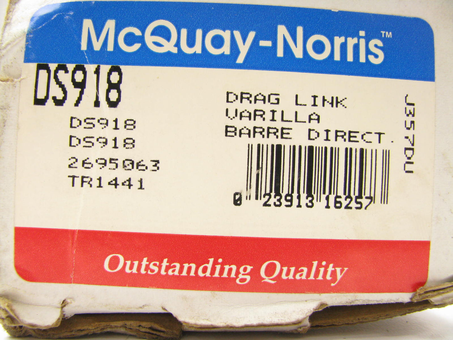 McQuay-Norris LEFT INNER Steering Tie Rod End - 1977-1991 Ford E-250 E-350 Van