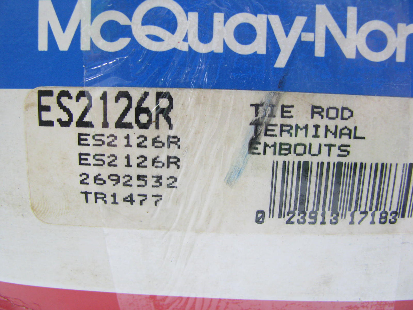 Mcquay-norris ES2126R RIGHT OUTER Steering Tie Rod End