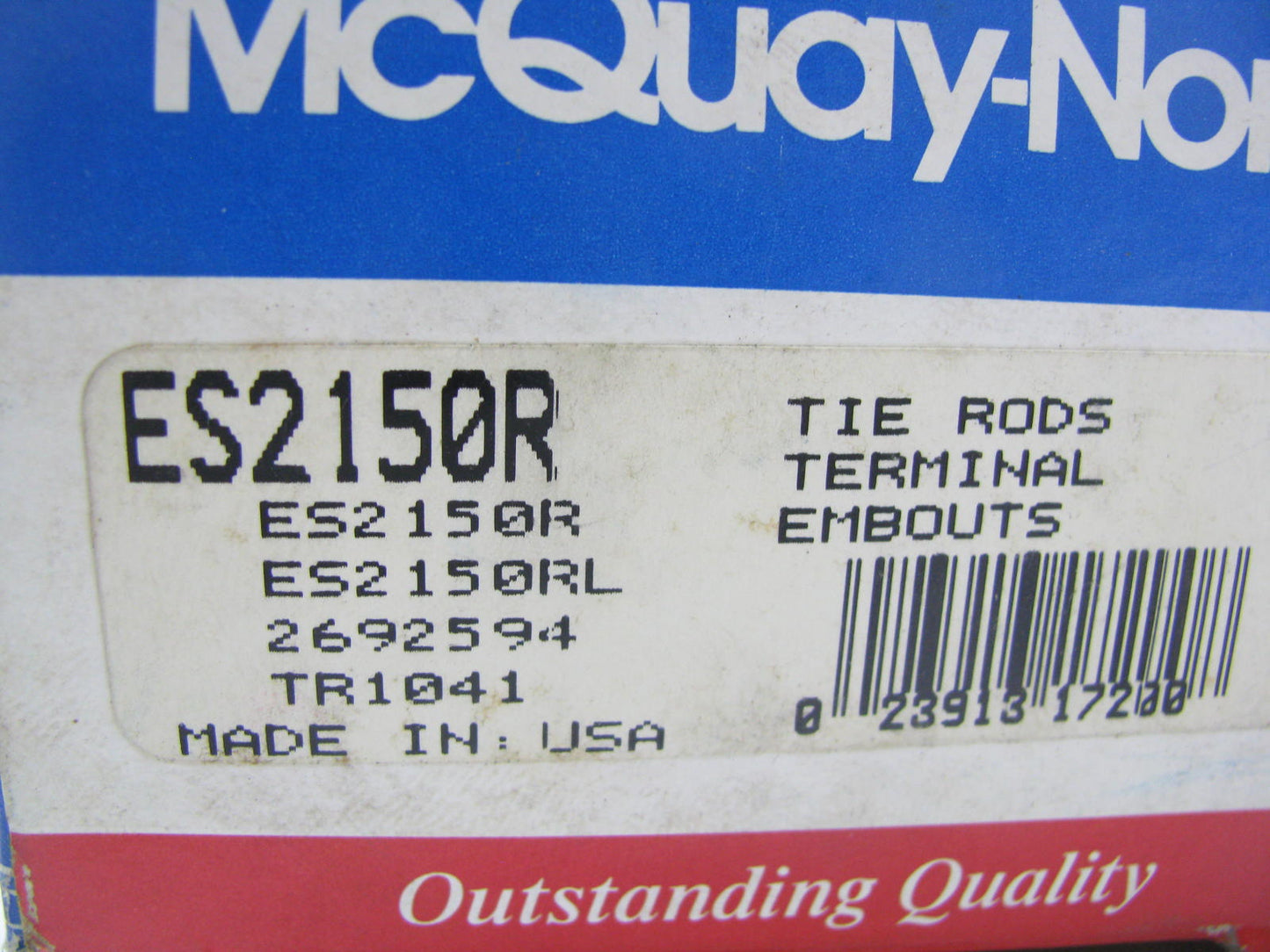 Mcquay-norris ES2150R Steering Tie Rod End - Front Outer