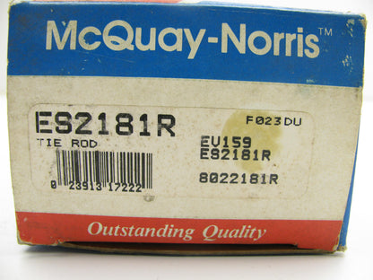 Mcquay-norris ES2181R INNER Steering Tie Rod End 1976-1981 Honda Accord
