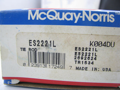 Mcquay-norris ES2221L Steering Tie Rod End - Front Left Outer