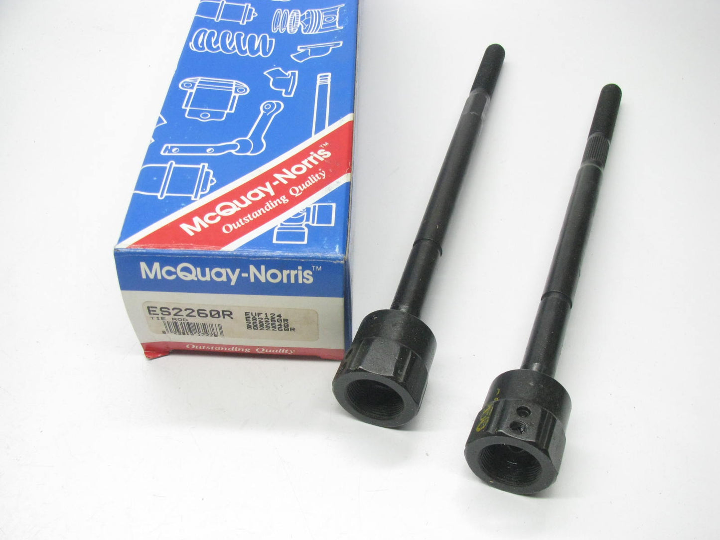 (2) Mcquay-norris ES2260R Inner Steering Tie Rod End 1984-87 Chevrolet Corvette