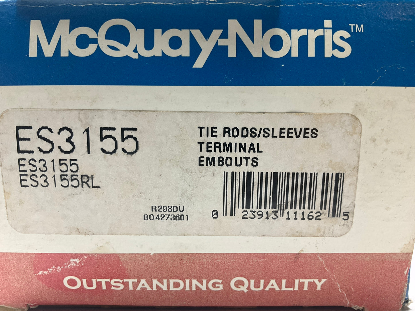 (2) Mcquay Norris ES3155 Front Outer Steering Tie Rod End For 1989-98 Mazda MPV