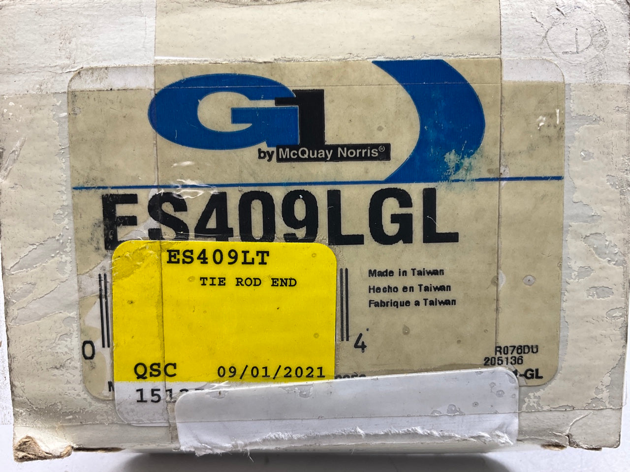 Mcquay-norris ES409LGL Front Inner Steering Tie Rod End