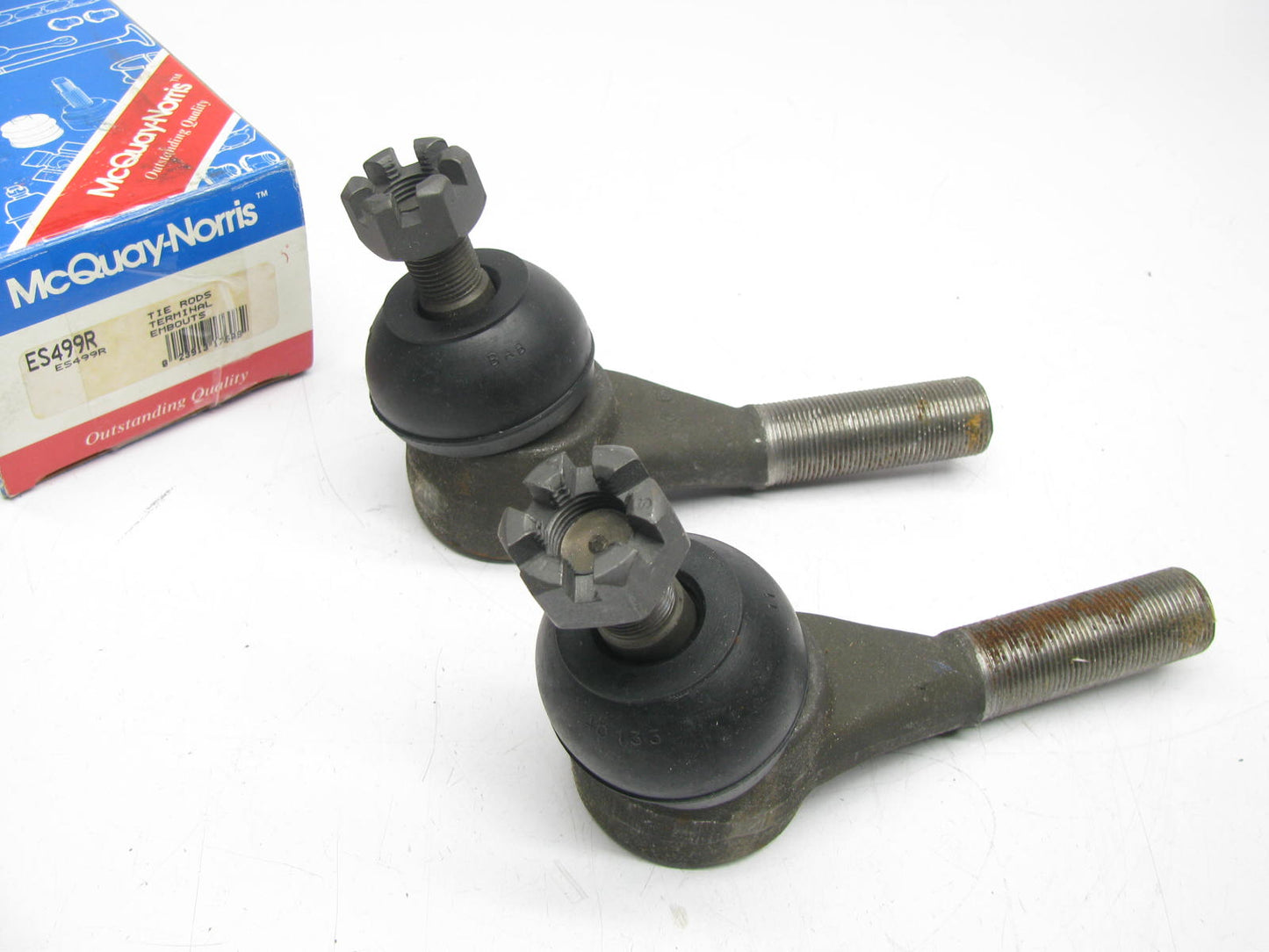 (2) Mcquay-norris ES499R Front Outer Steering Tie Rod Ends