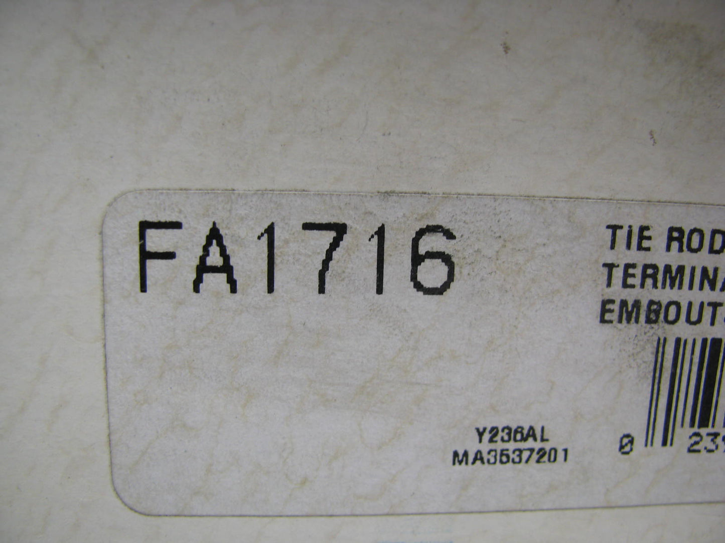 Mcquay-norris FA1716 Steering Rack And Pinion Bellows