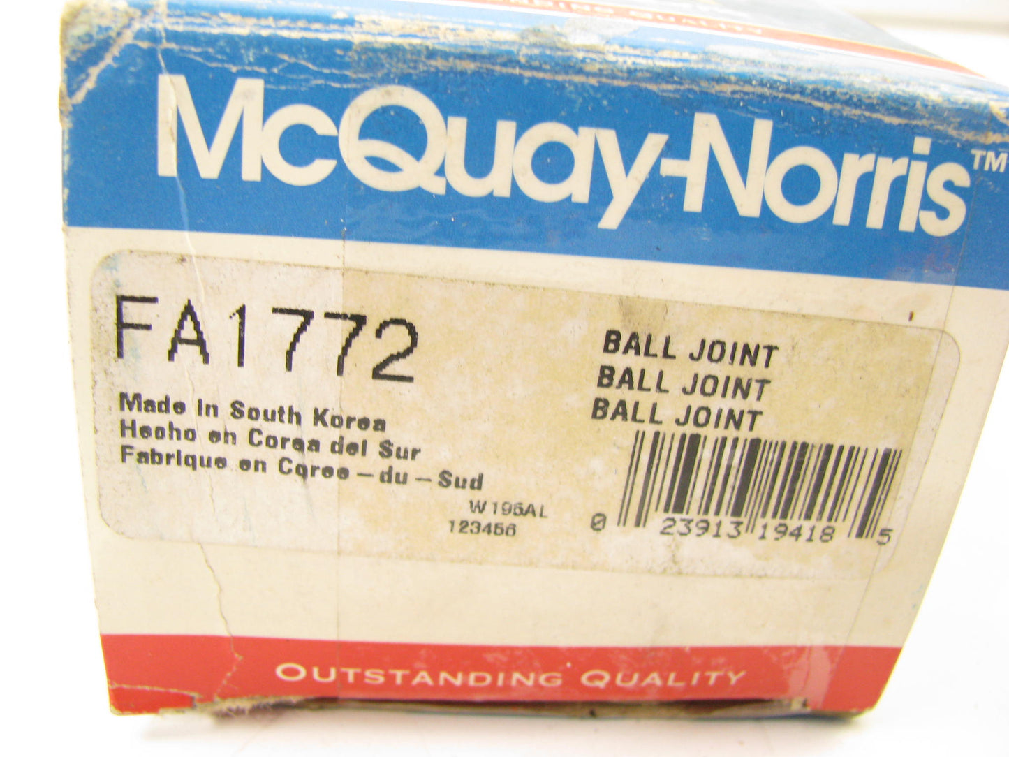 (2) Mcquay-Norris FA1772 Suspension Ball Joint - Front Lower