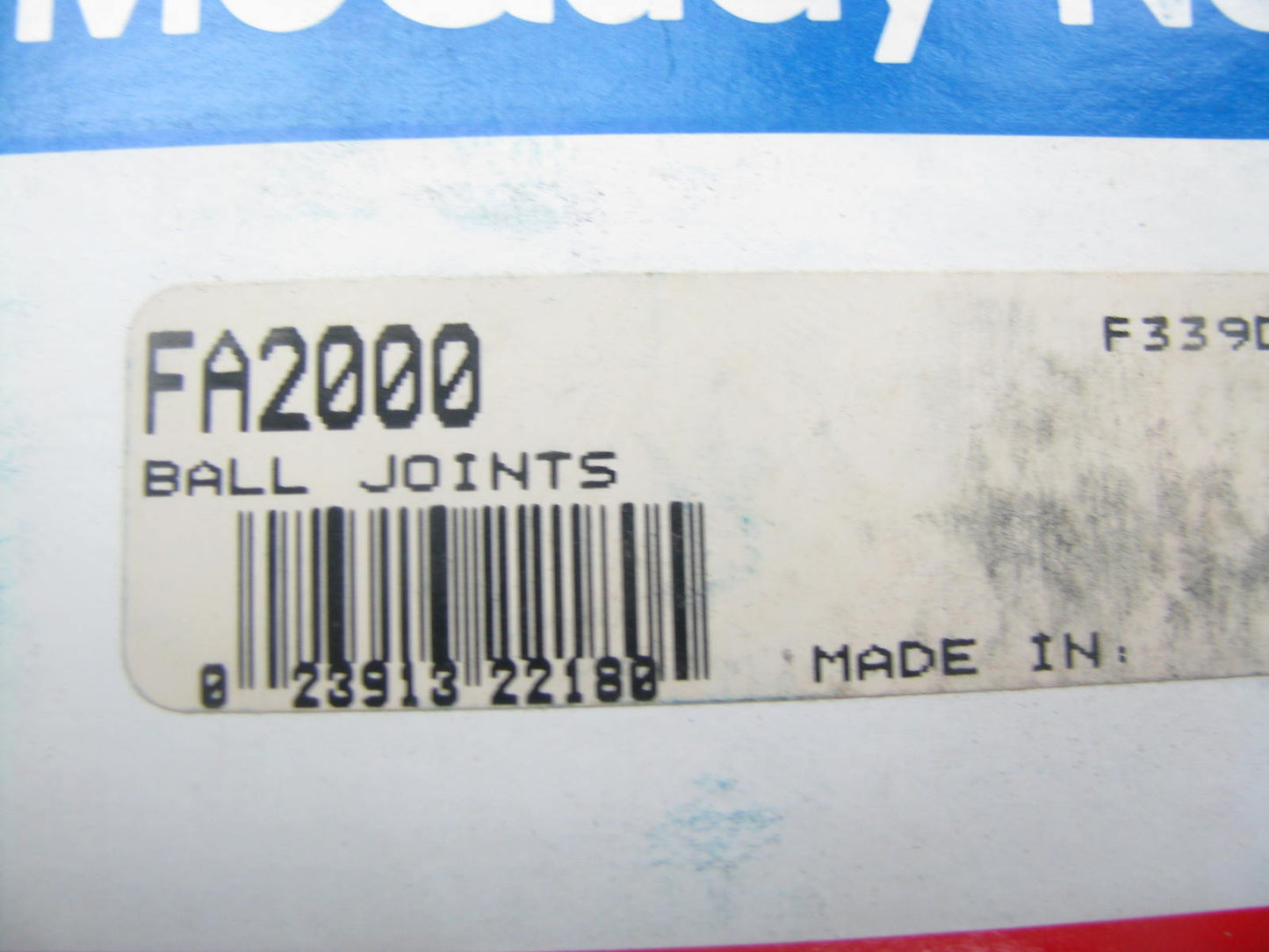 Mcquay-Norris FA2000 Front Lower Ball Joint - 1992-2006 FORD E-150 Van