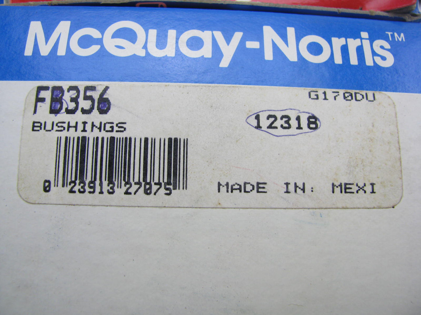 (2) Mcquay-norris FB356 Suspension Control Arm Bushing - Front Lower