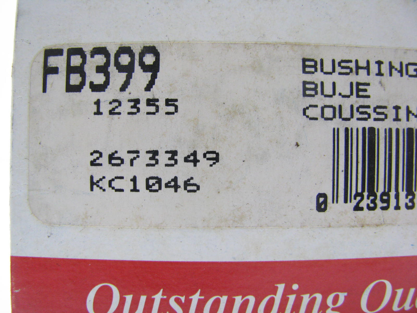 (2) Mcquay-norris FB399 Suspension Control Arm Bushing - Front Lower