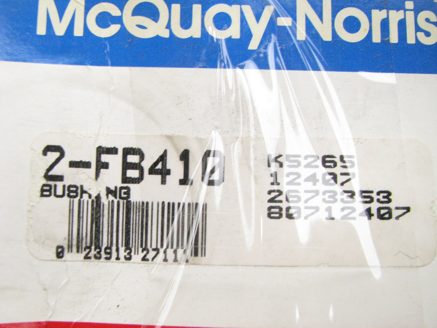 (2) Mcquay-norris FB410 Suspension Control Arm Bushings - Front Lower