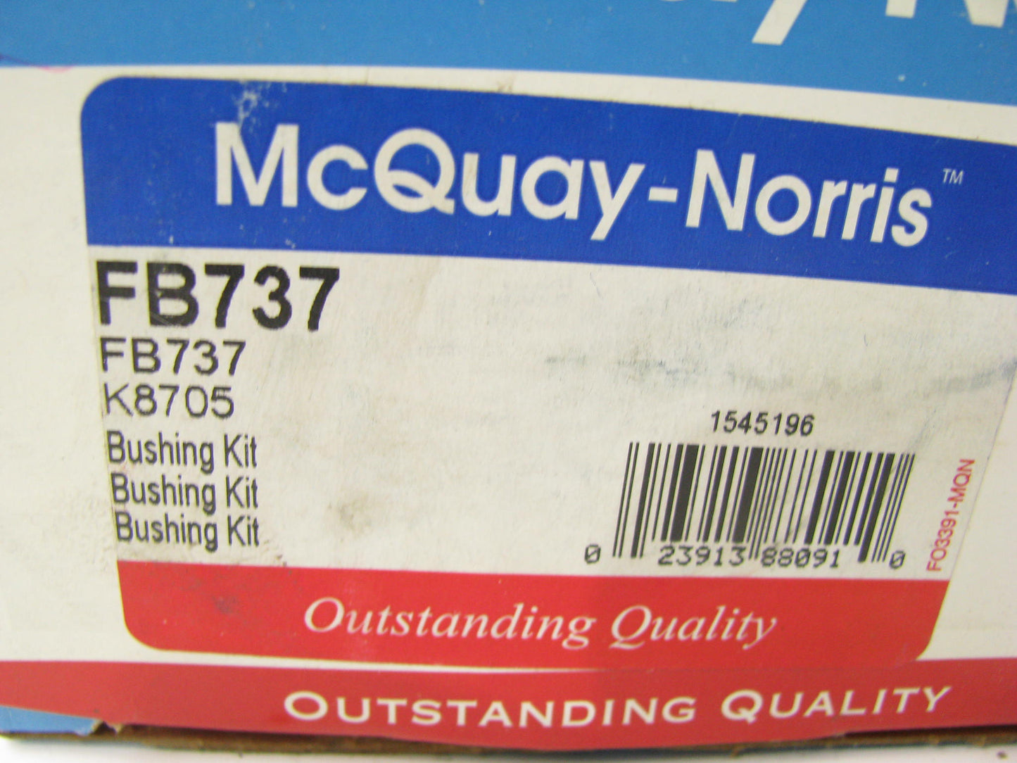 Mcquay-norris FB737 FRONT LOWER REARWARD Suspension Control Arm Bushing