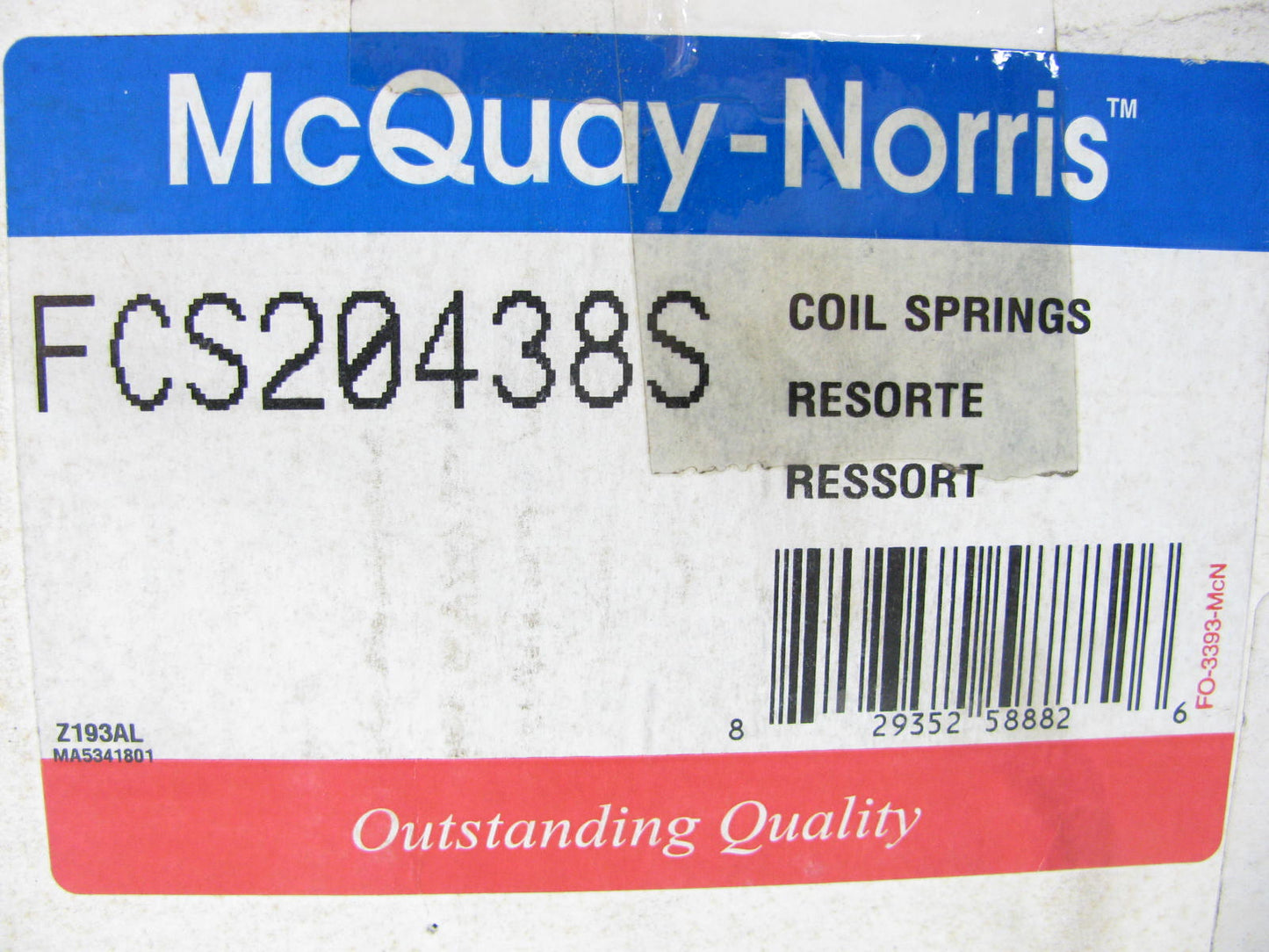 SET Mcquay-norris FCS20438S FRONT Coil Springs For 01-05 Sebring Stratus FWD