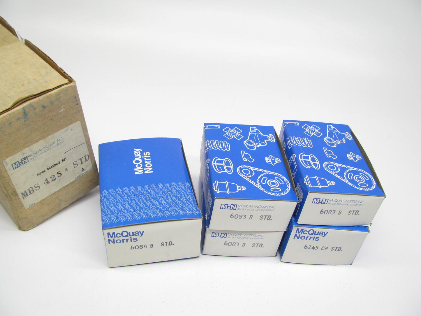 Mcquay-norris MBS425B Main Bearings STD 1959-1979 Pontiac 326 350 389 400