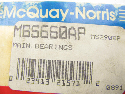 Mcquay-norris MBS660AP Main Bearings STD Size - 1967-1976 Buick 400 430 455 V8