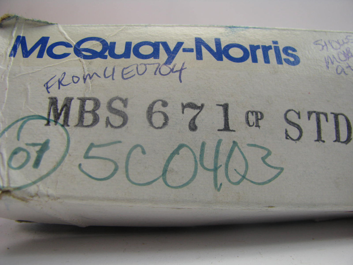 Mcquay-norris MBS671CP Main Bearings STD 1970-1980 GM 350 400 454 455 V8 SBC