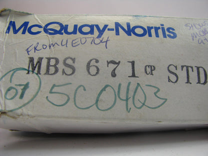 Mcquay-norris MBS671CP Main Bearings STD 1970-1980 GM 350 400 454 455 V8 SBC