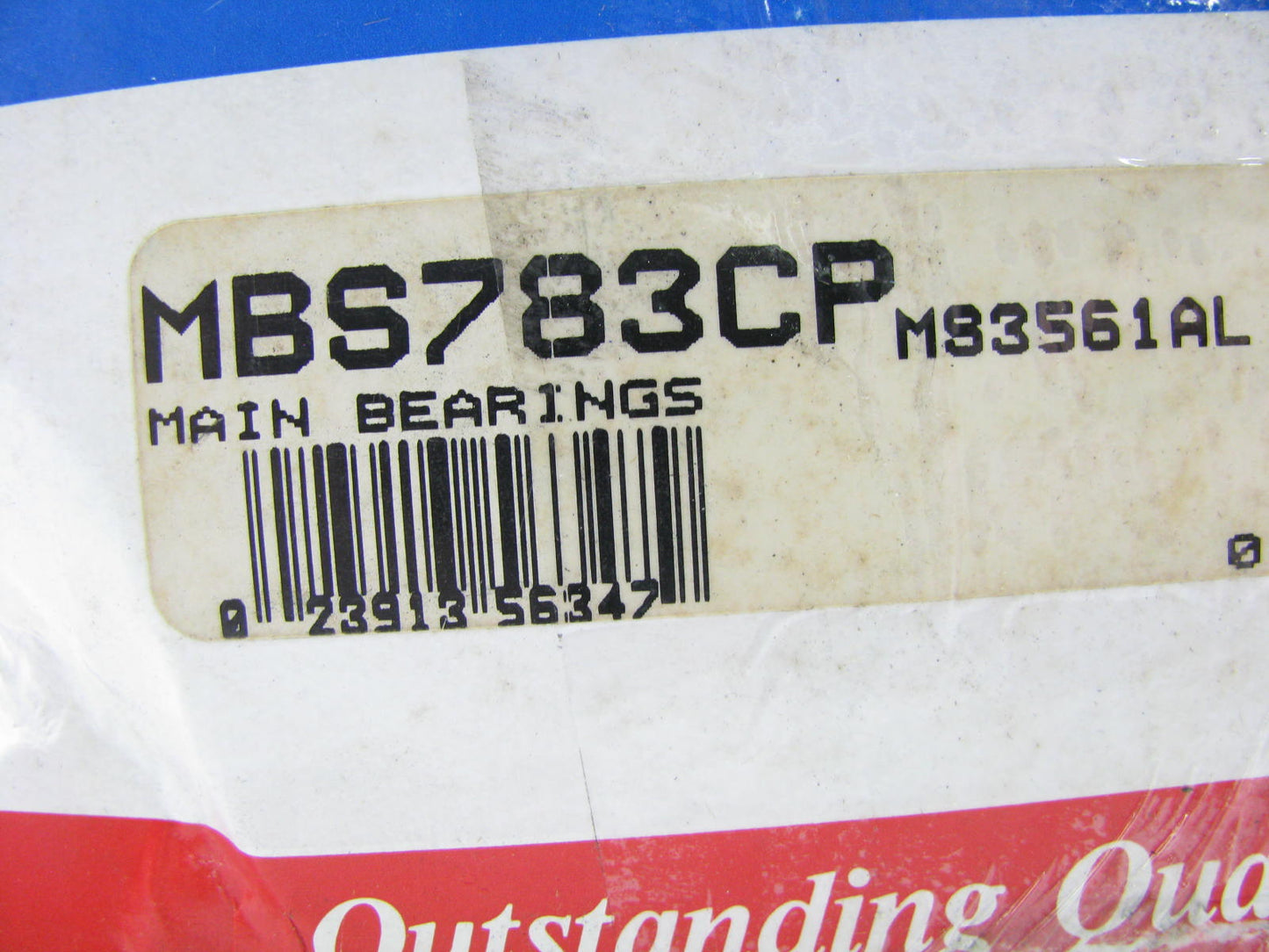 Mcquay-norris MBS783CP Engine Main Bearings - Standard 1982-87 Ford 232 3.8L-V6