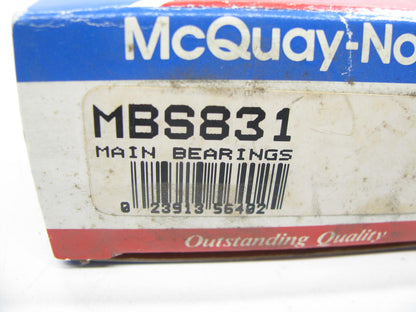 Mcquay-norris MBS831 Engine Main Bearings For 1976-89 Subaru 1.6L 1595cc 4Cyl