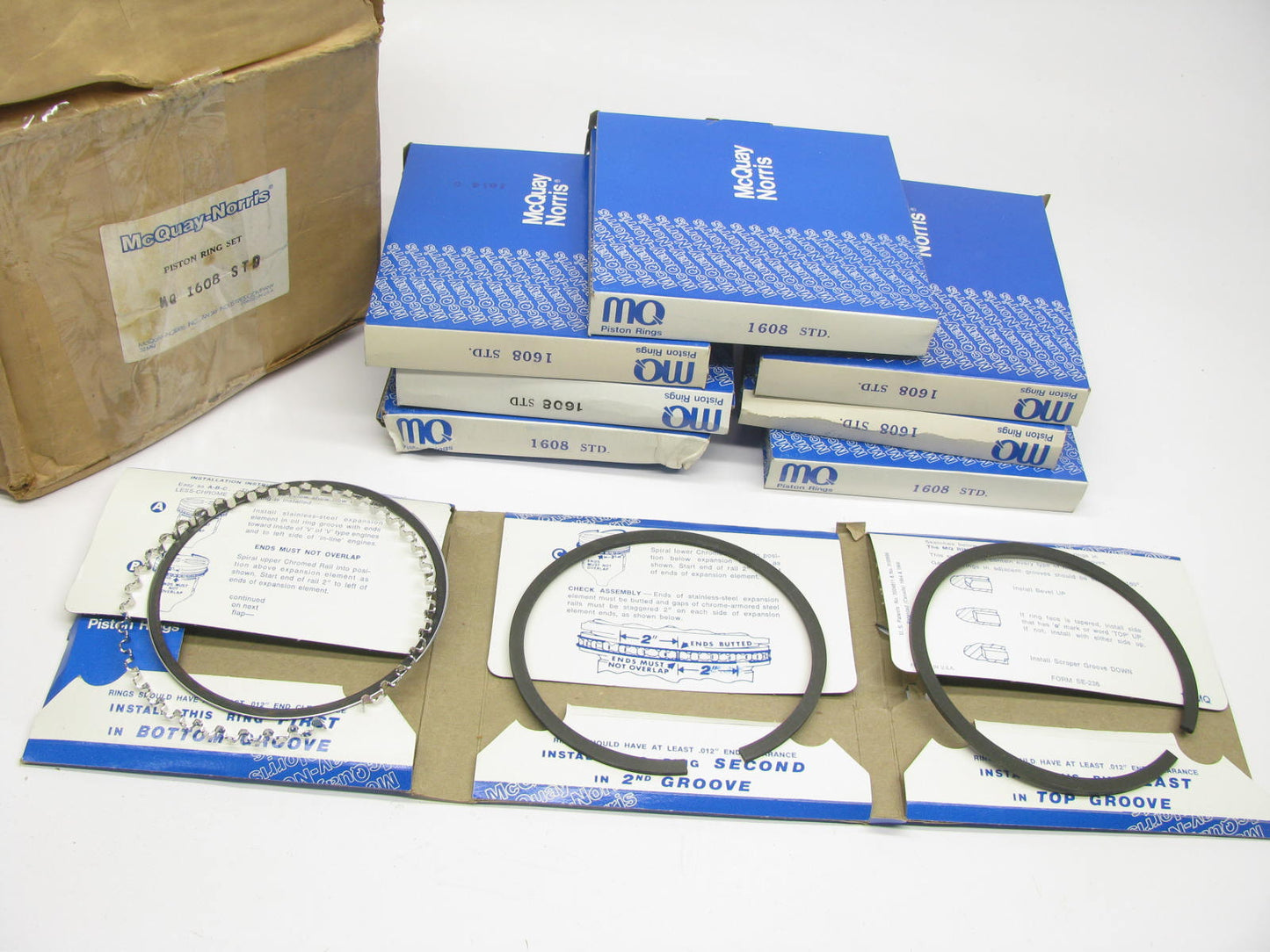 Mcquay-norris MQ1608 STD Piston Ring Set - 40203, 2M683, 9018KX, E233K,